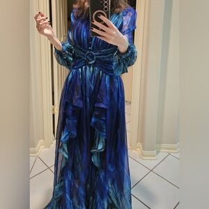 Elegant Blue Women's Dress